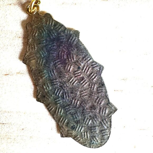 Vintage Cloisonné Enamel Ladybug Pendant Necklace - Picture 7 of 11